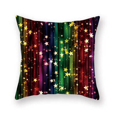 

Print Pillow Case Merry Christmas Polyester Sofa Car Cushion Cover Home Decor throw pillows covers decorative Christmas Series