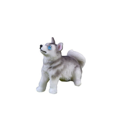 

DIY Dog Fairy Garden Figurines Resin Miniature Cute Husky Cake Topper Ornament Micro-Landscape Doll House Decoration