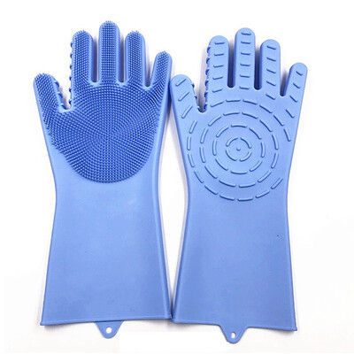 

Silicone Wash Dishes Brush Non-slip Waterproof Magic Multi-purpose Cloth Latex Gloves Kitchen Cleaning Brush Household Gloves