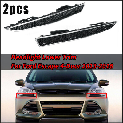 

1 PAIR FOR FORD KUGA MAVERICK ESCAPE HEADLIGHT MINI GRILLE BRACKET DECOR STRIP