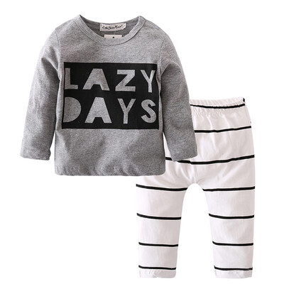 

2019 New Products Listed Spring&Autumn Baby Boys 0-2Years Childrens Sets Striped stripe Childrens Clothing 2PCS