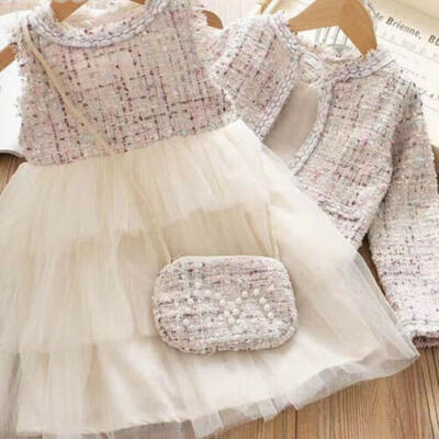 

Toddler Baby Girl Kid Party Princess Tulle DressLong Sleeve Coat Tops Outfits