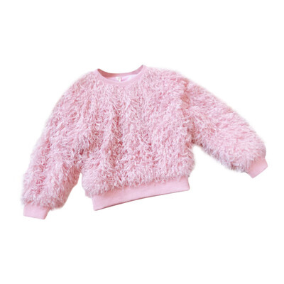 

Fashion Baby Girl Sweatshirts Children Clothing Autumn Long Sleeve Feather Velvet Top Baby Girl Sweatshirts 0-5T
