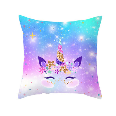 

16 Styles New Cartoon Unicorn Print Sofa Cushion Cover Throw Pillow Case Home Decoration