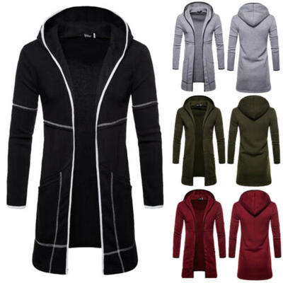 

Mens Autumn Winter Jacket Coat Warm Trench Long Overcoat Casual Outwear Cardigan