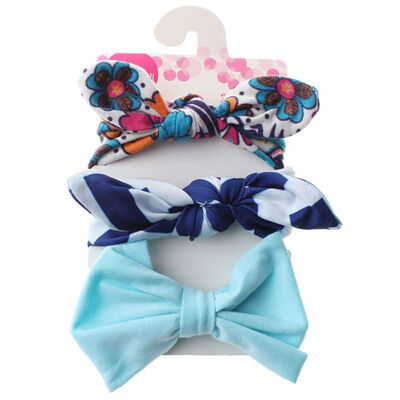 

3PCS Girl Headwear Cute Floral Newborn Toddler Headband Ribbon Elastic Baby Headdress Kids Hair Band Girl Bow Knot