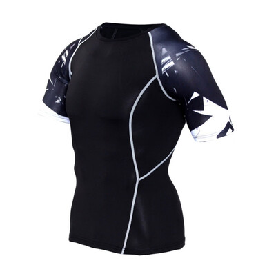 

Men Summer sports Wolf Jerseys short sleeved T-shirt fitness tights running sport clothes quick drying T-Shirts Tights Clothing