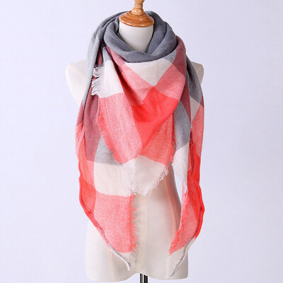 

Gobestart Women Shawl Cashmere Autumn Plaid Wool Scarves Scarf