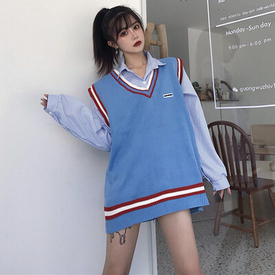 

Autumn And Winter Sweater Vest Pullover Female Temperament Was Thin V-Neck Korean Version Of Sweet Wind Comfortable Fashion