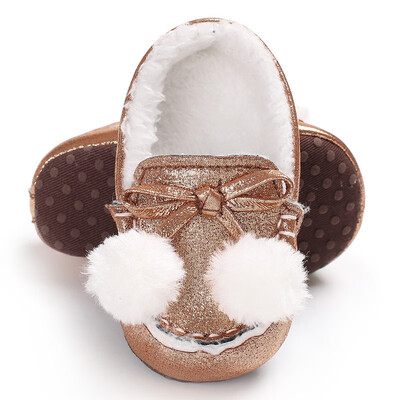

Winter Newborn Infant Toddler Shoe Lovely Baby Loafer Shoes Keeping Warm Soft Sole First Walker Crib Babe Prewalker