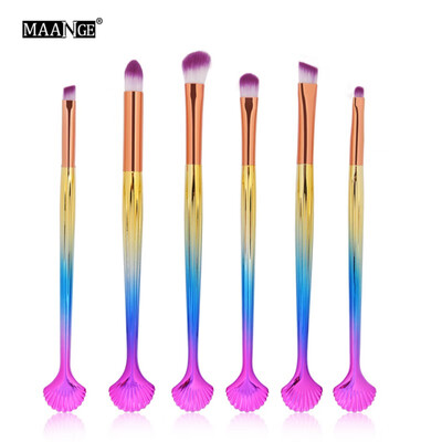 

MAANG 6PCS Makeup Brushes Set Eye Shadow Eyeliner Eyebrow Eyeshadow Lip Make Up Brush Colorful Handle Cosmetics Beauty M3