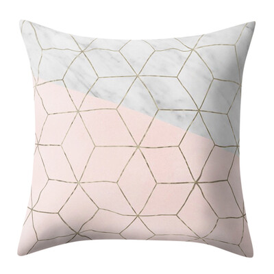 

〖Follure〗Geometric Marble Texture Throw Pillow Case Cushion Cover Sofa Home Decor