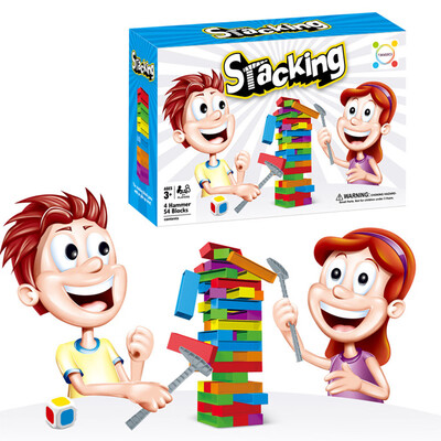 

YIWULANew Plastic Stacking Tumbling Towe Board Game Children Educational Toy Fun Maker