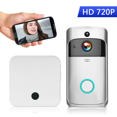 

WiFi Smart Wireless Security DoorBell Smart HD 720P Visual Intercom Recording Video Door Phone Remote Home Monitoring Night Vision