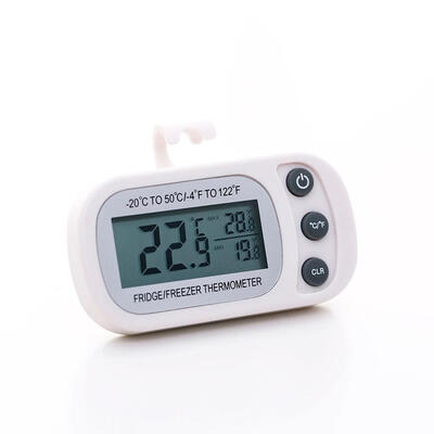 

Digital Waterproof Refrigerator Freezer Room Thermometer MaxMin Record Function with Large LCD Display
