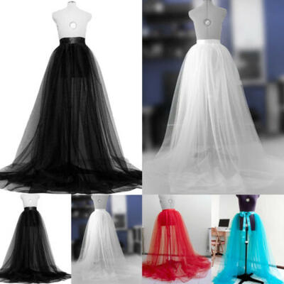 

Hot Women Tulle Tutu Long Elastic Waist Skirt Wedding Party Prom Mesh Maxi Dress