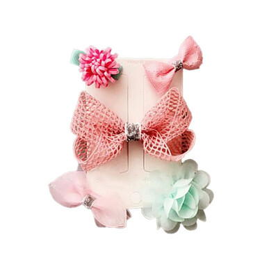 

1 Set 5PCS Girls Headwear Flowers Hair Clips Cartoon Hairpins Kids Children Animal Bow Barrettes Hair Accessories Headwear