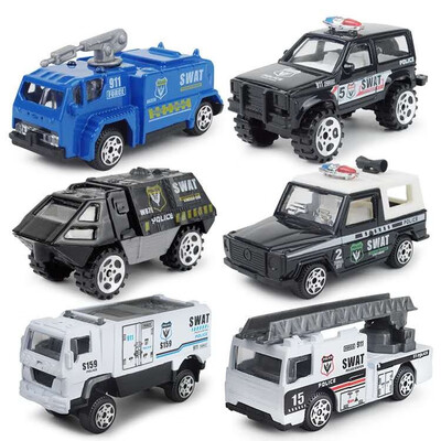 

Alloy set 187 mini firefighting military special police alloy car model children pocket toy
