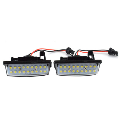 

1 Pair 12V LED License Plate Light Plastic Automobile Accessory Replacement for Nissan Tenna