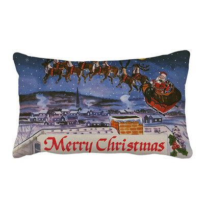 

〖Follure〗Christmas Pillowcase Soft Sofa Cushion Home Decoration Pillow Case Waist Cushion