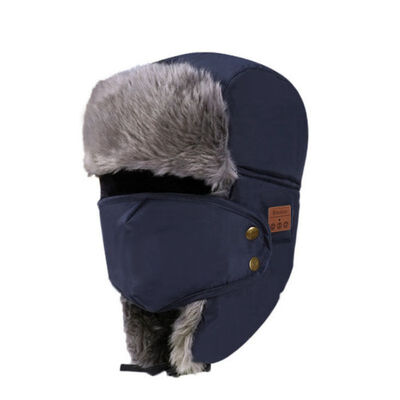 

Bluetooth 30 Headphone Hat Unisex Thicken Warm Faux Fur Winter Beanie Hat Wireless Headset Smart Cap Outdoor Soft Cap