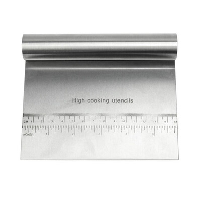 

Pastry Dough Cutter Scraper With Measure Stainless Steel Bread Pizza Pies Shaving Knife