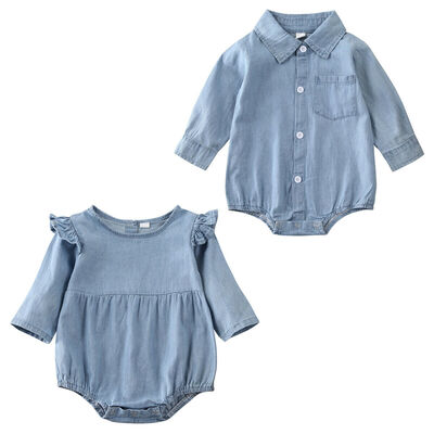 

Toddler Baby Girl Boy Denim Romper Bodysuit Playsuit Jumpsuit Outfits Clothes