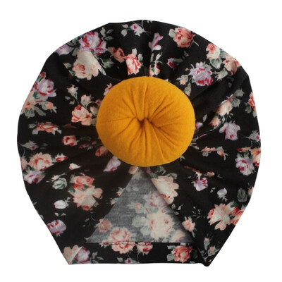 

Autumn Winter Soft Cute Newborn Baby Flower Pearl Design Girls Caps Infant Hat Turban Elastic Caps