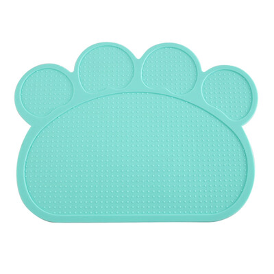

Pet Food Water Bowl Silicone Mat Slip-proof&Spill-proof Pet Feeder Pad BlackLight RedRedBlueGreenGrey