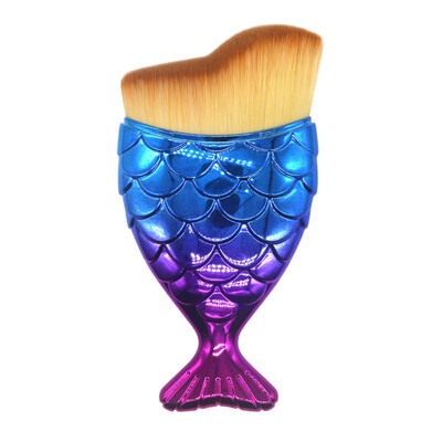 

Hot 1PC Makeup Brushes Cosmetic Brushes Fish Tail Brushes Powder Foundation Contour Blush Highlight Fish Scales Make Up Brush