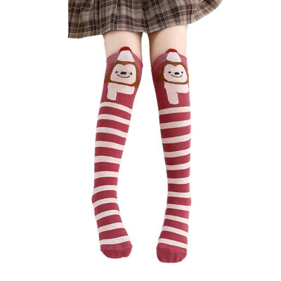 

2-12Y Kids Cartoon Cute Cotton Socks Bear Animal Baby Cotton Socks Knee High Long Leg Warmers Socks Boy Girl Children Socks