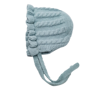 

New Winter Baby Hats Newborn Baby Girl Hat Toddler Solid Print Hats With Ruffle Design Casual Caps Headwear p