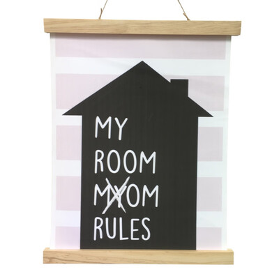 

Hanging Canvas Painting Print Wall Art Poster With Wood Frame For Kids Bedroom Nursery Decor
