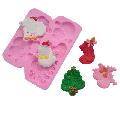 

Tailored 3D Christmas Fondant Cake Chocolate Sugarcraft Mold Xmas Silicone Baking Mold A