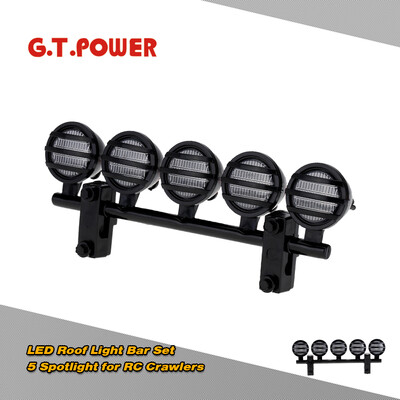 

GTPOWER LED Roof Light Bar Set 5 Spotlight for 110 RC Crawlers