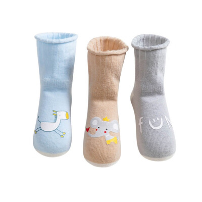 

3pcs Baby Sock Cartoon Cotton Baby Socks Newborn Socks No-slip Infant Cotton Socks