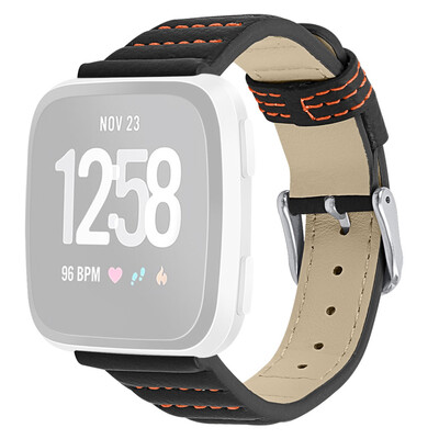 

〖Follure〗Leather Stitches Replacement Watch Wrist Strap Band For Fitbit versaversa Lite