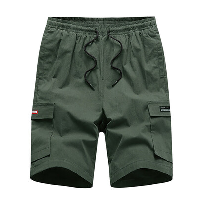 

Gobestart Mens Button New Style Cotton Multi-Pocket Overalls Shorts Fashion Pant