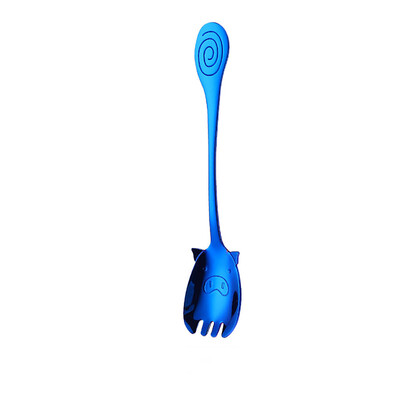 

Toponeto Colorful Spoon Handle Spoons Flatware Ice Cream Drinking Tools Kitchen Gadget