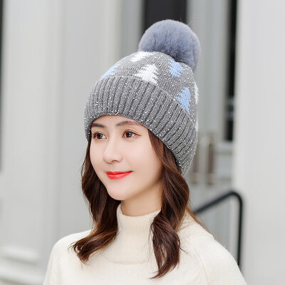 

Hat Womens winter Korean fashion all kinds of plush warm autumn&winter cycling womens sweet&lovely knitting wool hat