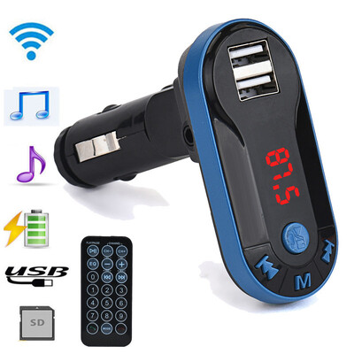 

〖Follure〗Wireless FM Transmitter MP3 Player Handsfree Car Kit USB TF SD Remote