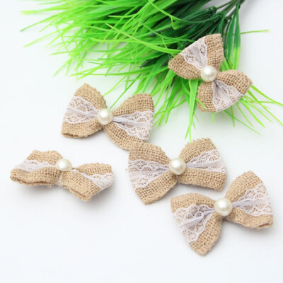 

Vintage Natural Linen Lace Bow-knot Marriage Ribbon Wedding Decorations DIY Handmade Clothing Accessories Household Supplies