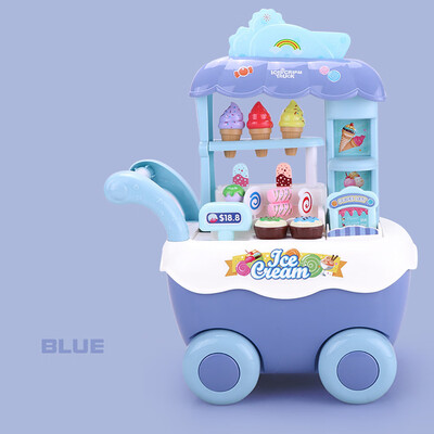 

Gobestart Childrens Girls Color Ice Cream Cart Kitchen Toy Set Education DIY Toy Gift
