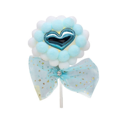 

Romantic Love Heart Cake Topper Natural Harmless Ostrich Pearls Feather Cake Topper Flag Birthday Party Cake Decoration