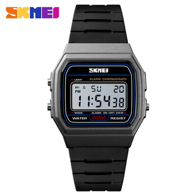 

SKMEI 1412 Men Analog Digital Watch Fashion Casual Sports Wristwatch Time Display Alarm 5ATM Waterproof Leather Strap Backlight