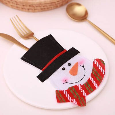 

Tailored Christmas Decorations Santa Silverware Holders Pockets Dinner Decor