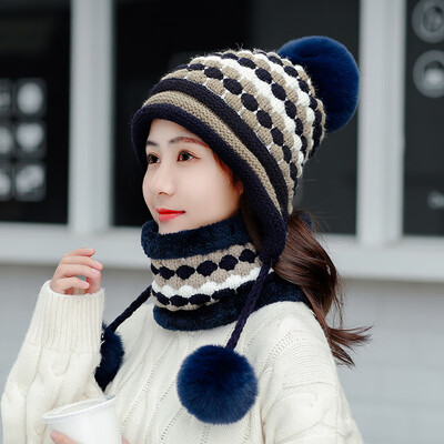 

Hat Female Winter Woolen Cap Sweet&Lovely Korean Edition Baitao Chao Fashion Warm Moon Cap Ear Protector Knitted Cap
