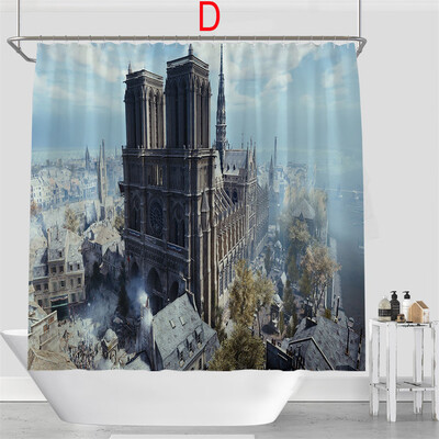 

Gobestart Digital Printing Creative Scenery Shower Curtain Bathroom Fabric Shower Curtain