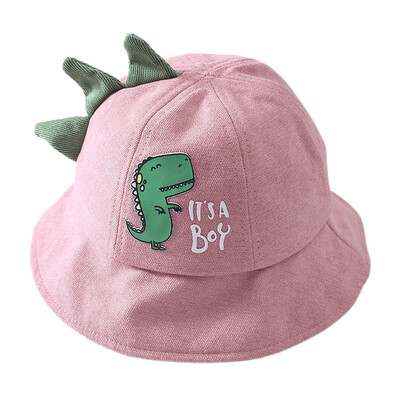 

New Autumn Baby Boys Girls Toddler Cartoon Print Bucket Hats Casual Caps Reversible Sun Headwear
