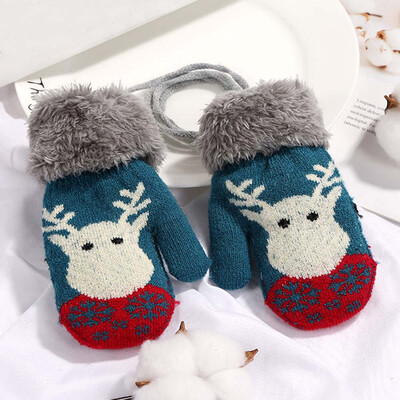 

New Winter Warm Kids Gloves Kids Stretch Knitted Mittens Kids Solid Girls Gloves Full Finger Glove Knitted Boys Gloves